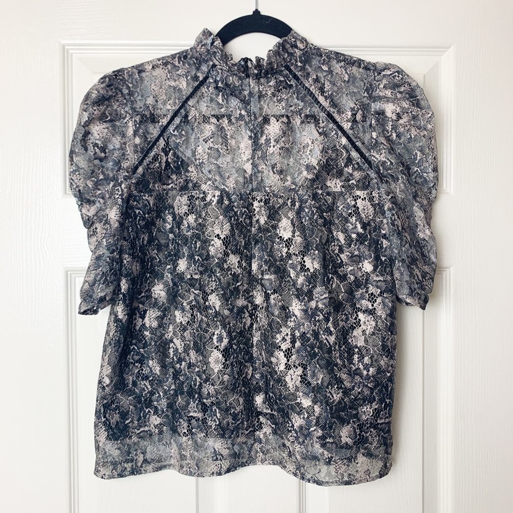 Nwot Generation Love Orla Printed Python Lace Top - image 5
